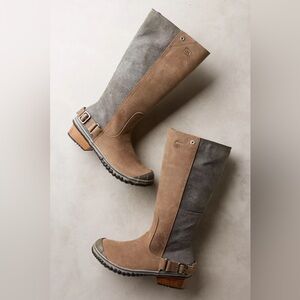 Sorel Women's Brown and Gray Winter Boots Size 8